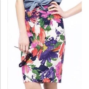 J Crew Floral No. 2 Pencil Skirt
